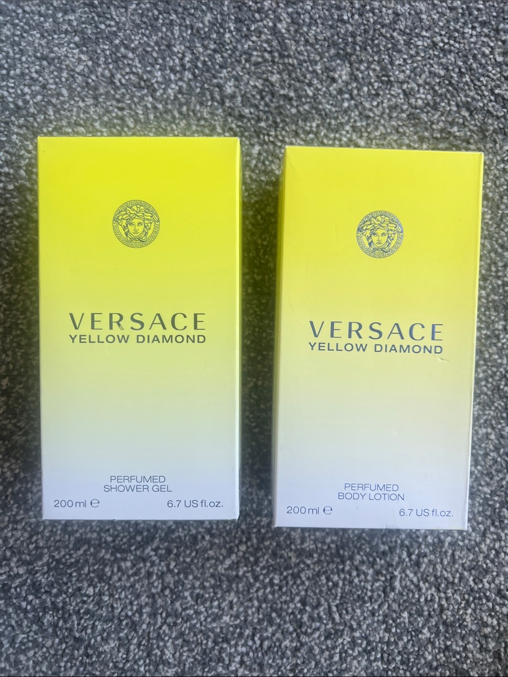 Versace Yellow Diamond Perfumed Body Lotion & Shower Gel Duo - Yellow, Cream